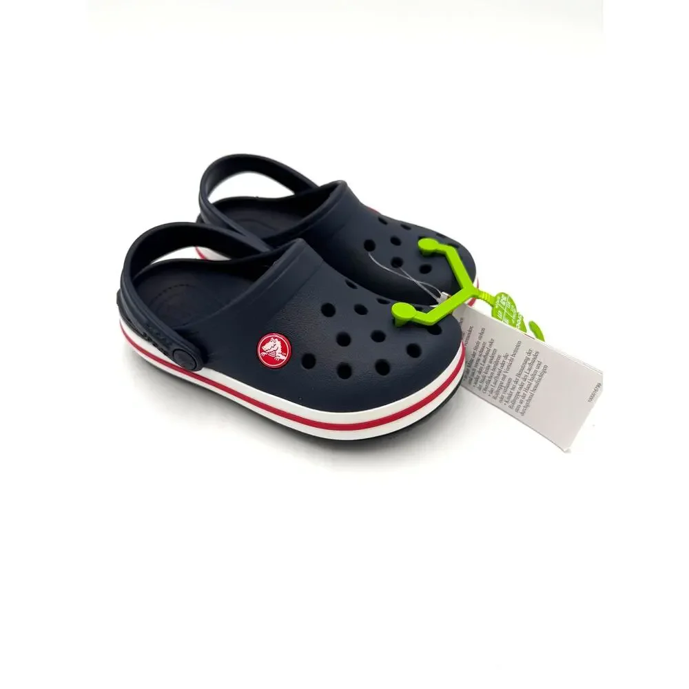 NWT Crocs Kids Crocband Clog - Navy/Red - c11 (little kid 11)